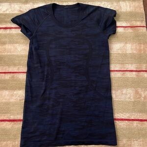 Blue and Black Camo Swifty Texh Lululemon Tshirt 8